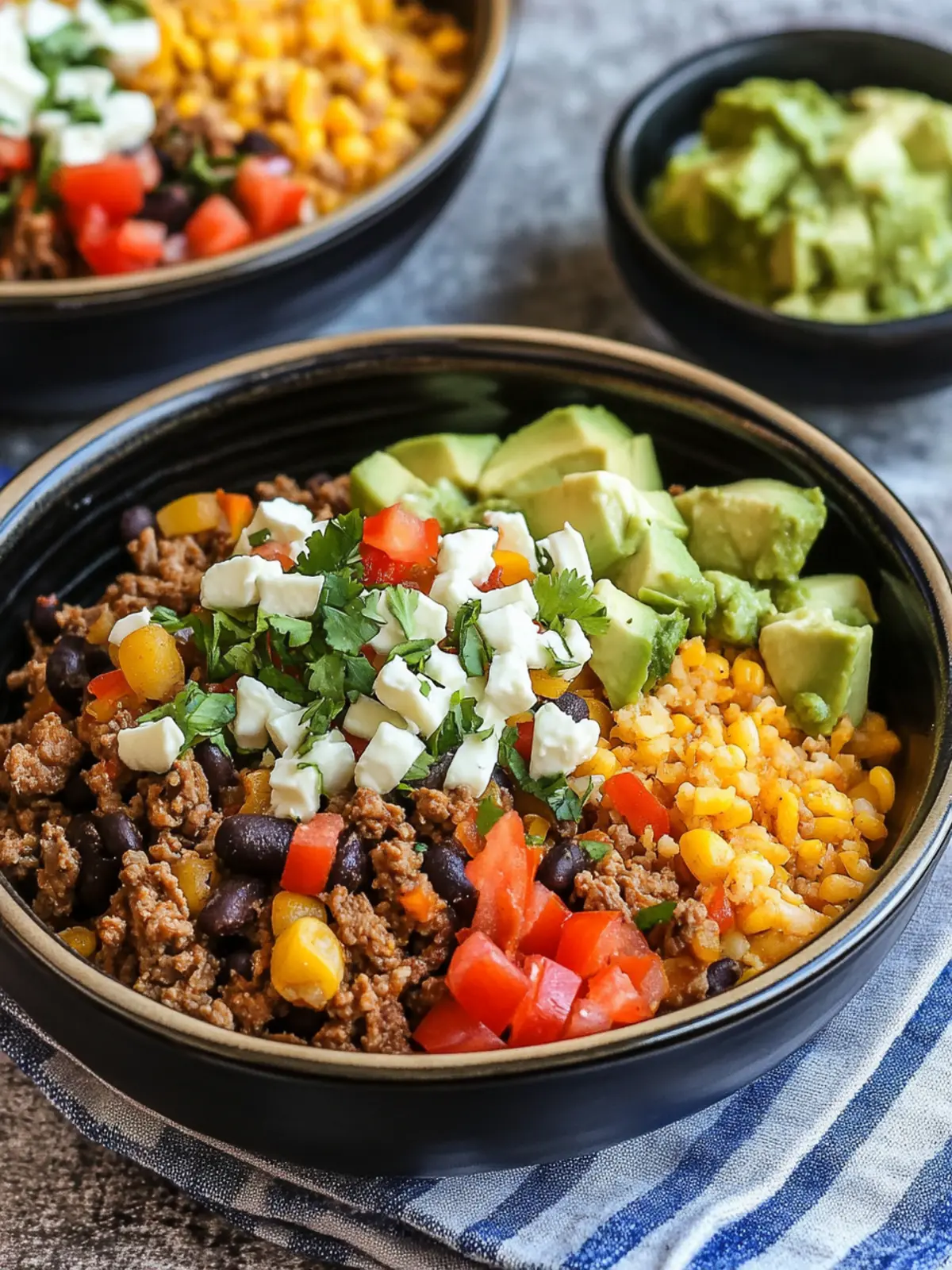 Mother's Day Slow Cooker Beef Taco Bowls