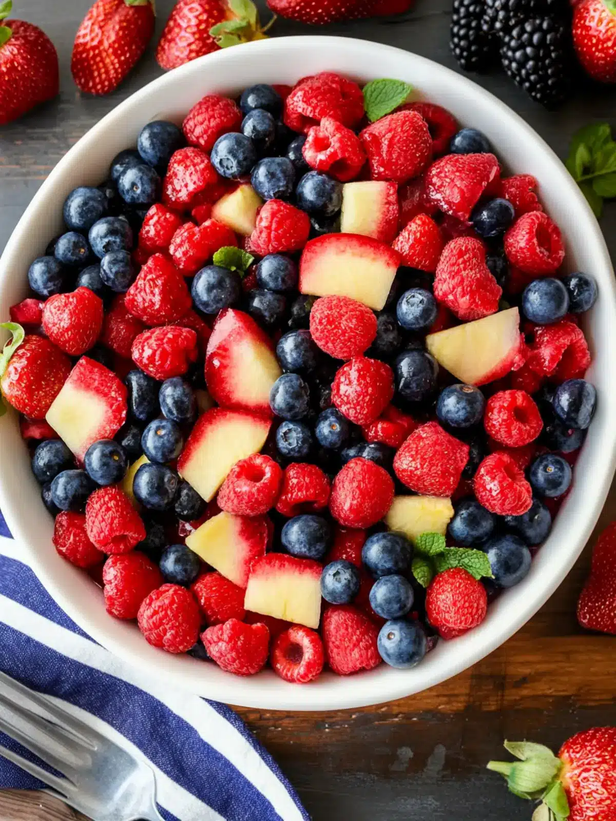 Memorial Day Red White & Blue Fruit Salad for a Festive Feast 3 Memorial Day Red White & Blue Fruit Salad