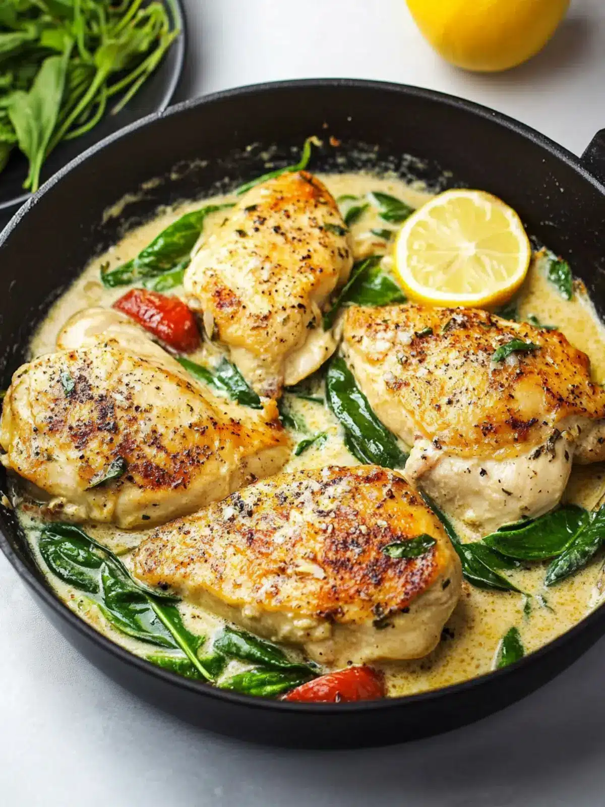 One-Pan Creamy Tuscan Chicken with Spinach and Zesty Flavors 2 One-Pan Creamy Tuscan Chicken