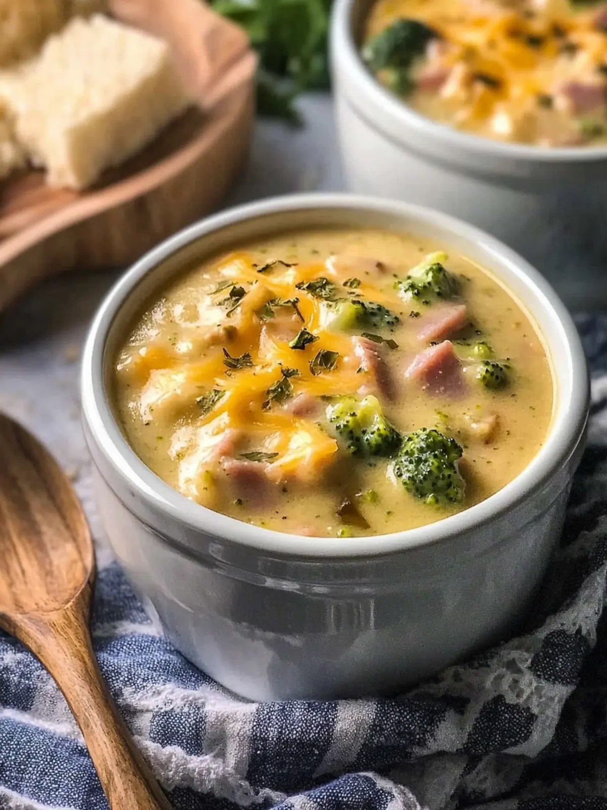 Cheesy Ham Broccoli Soup
