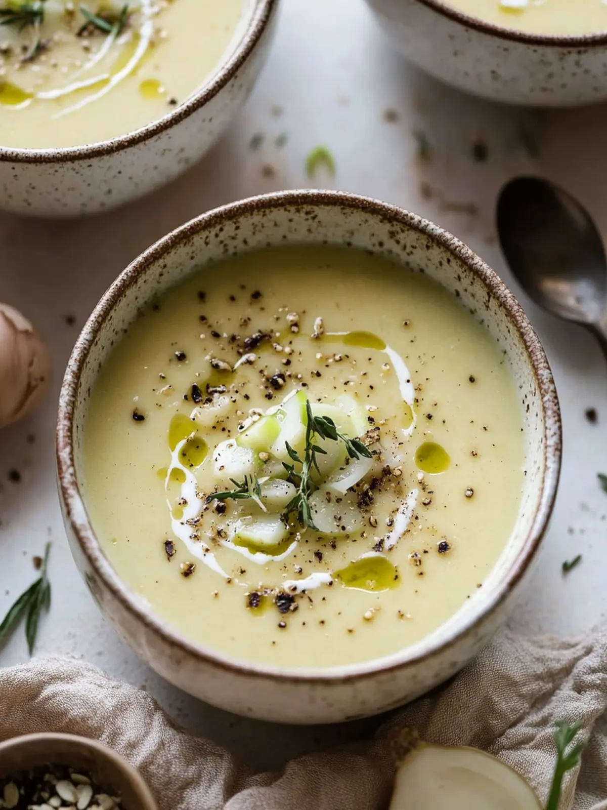Mother's Day Creamy Leek Soup Without Potatoes