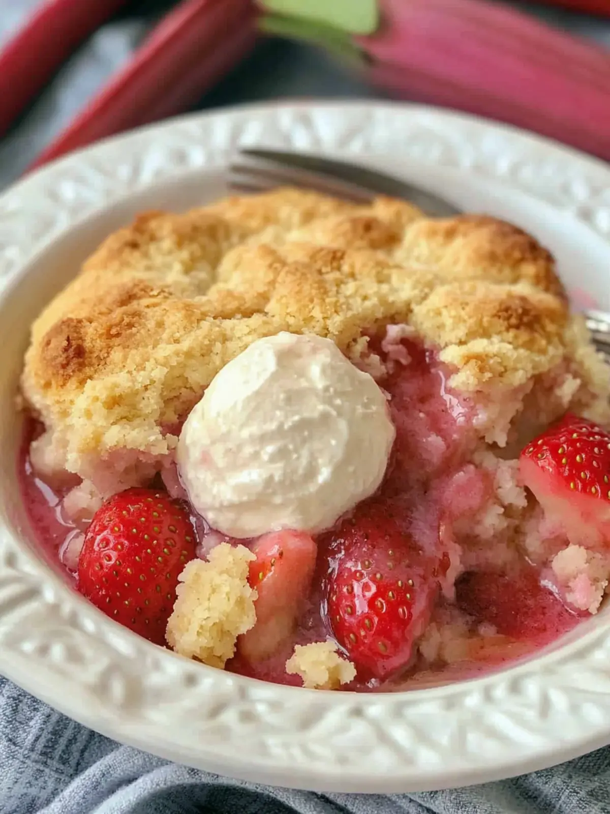 Strawberry Rhubard Cobbler