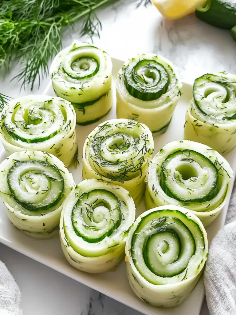 Mother's Day Light and Refreshing Cucumber Dill Pinwheels