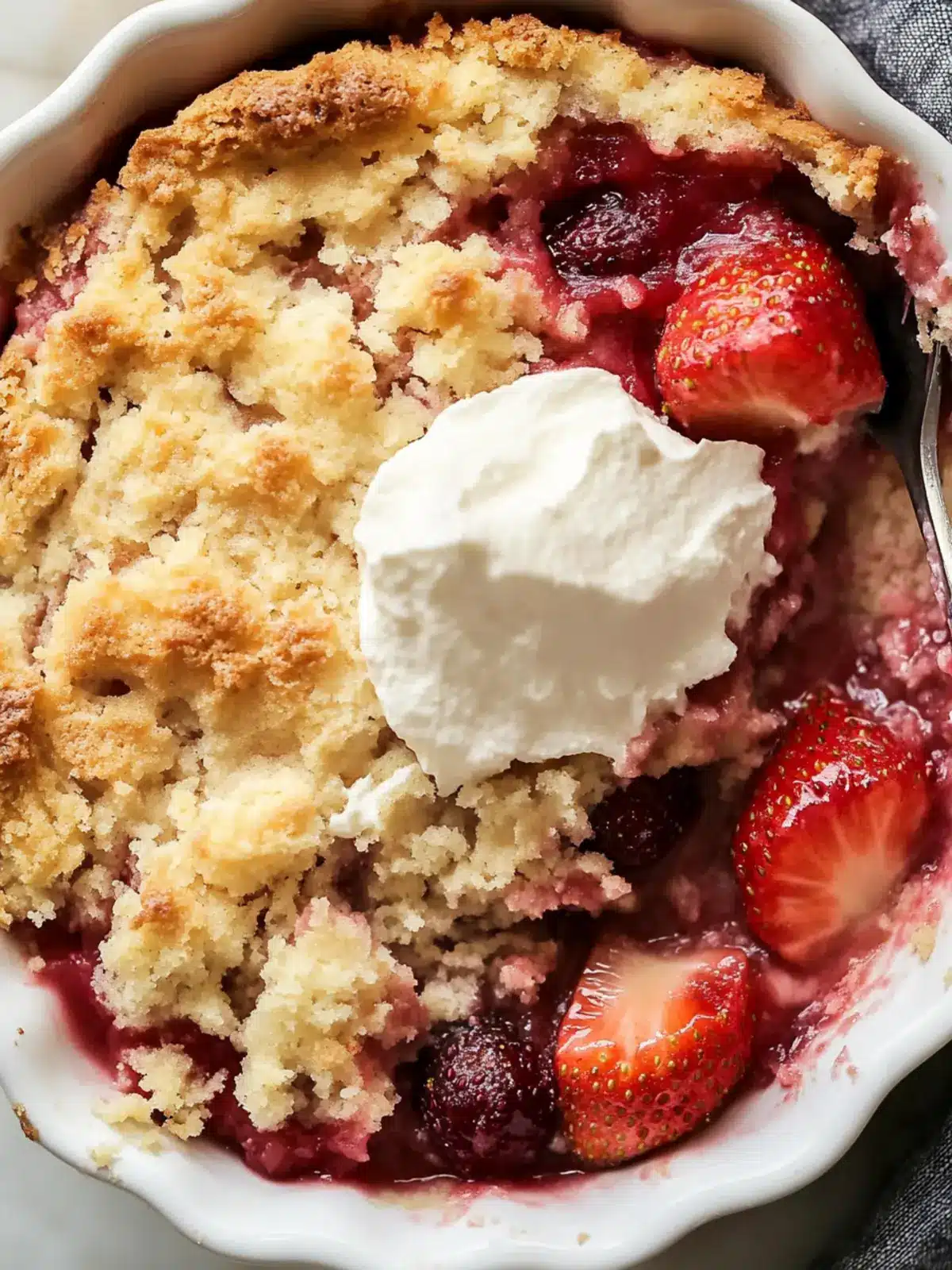 Mother's Day Strawberry Dump Cake