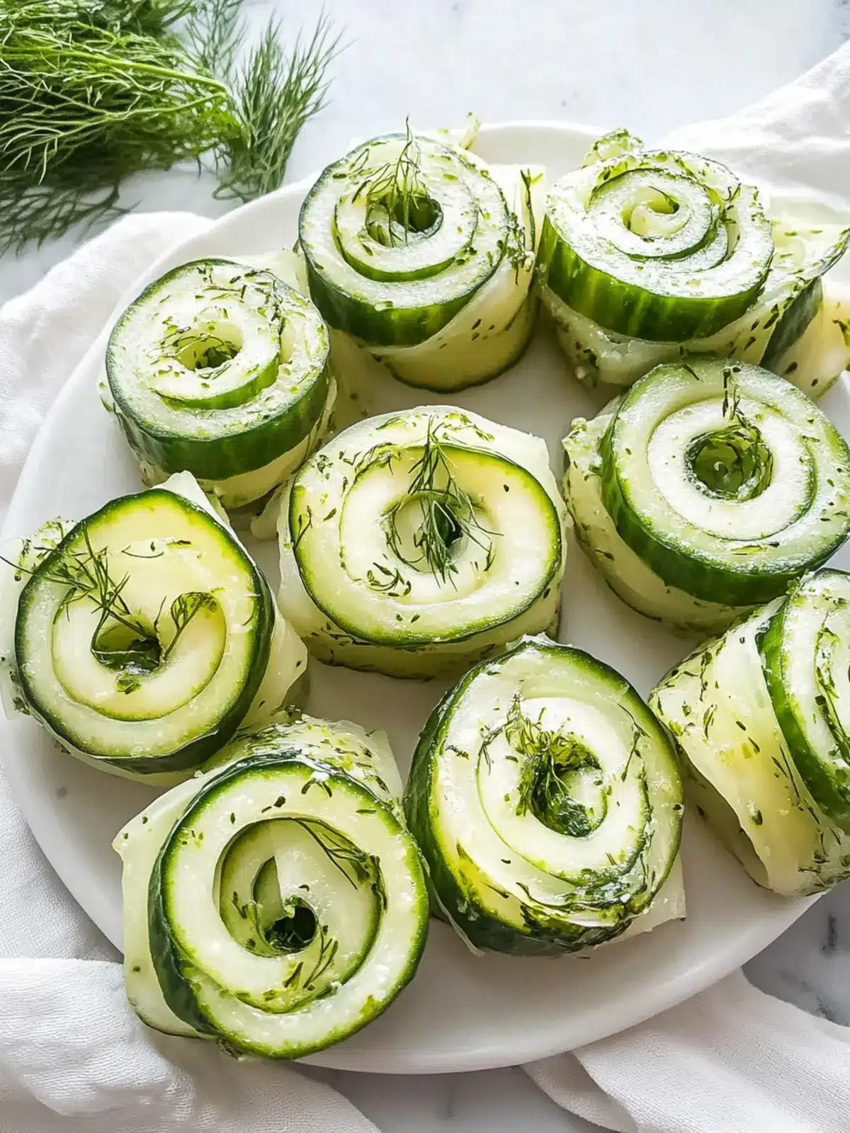 Mother's Day Light and Refreshing Cucumber Dill Pinwheels