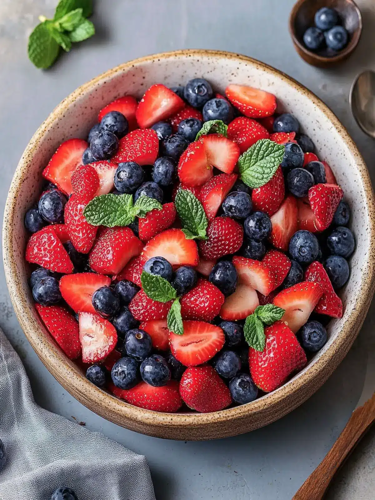 Memorial Day Summer Strawberry and Blueberry Salad Delight 3 Memorial Day Summer Strawberry and Blueberry Salad