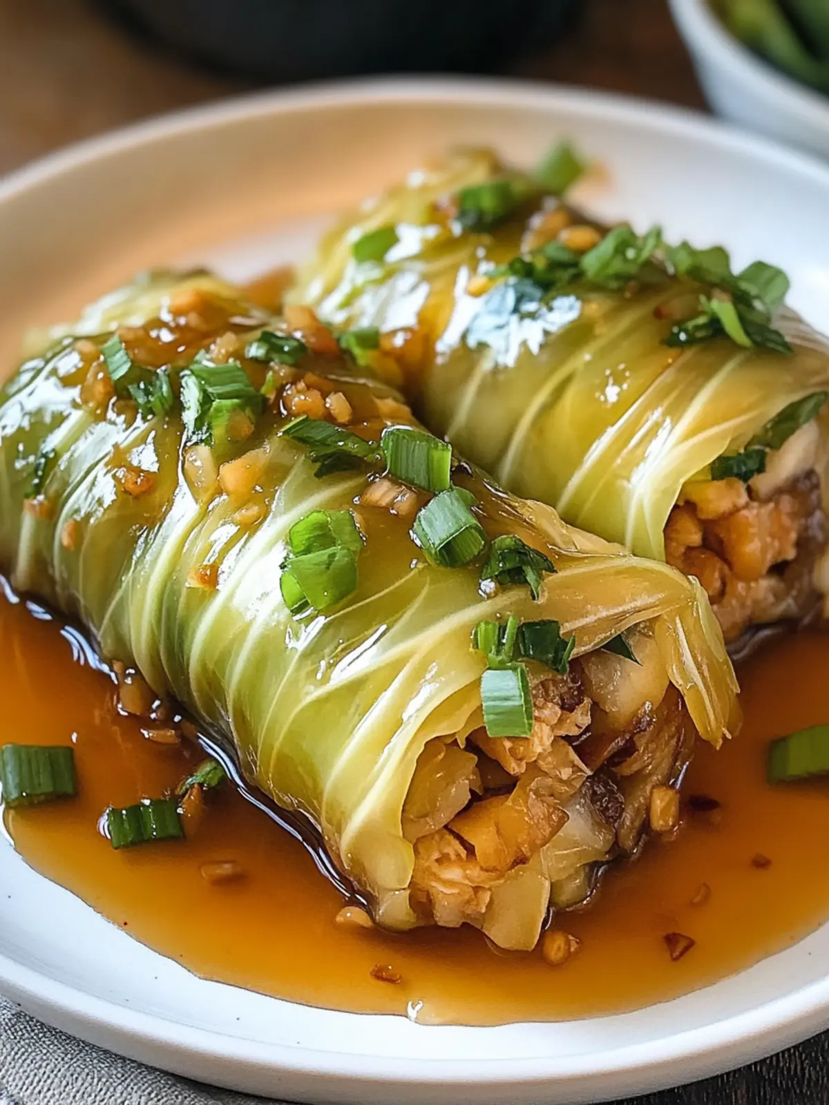 Garlic Soy Napa Cabbage Rolls