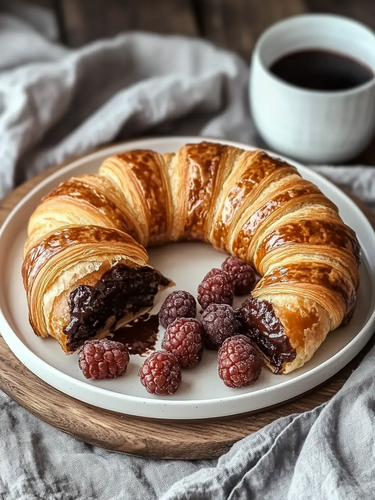 Chocolate Croissant Breakfast