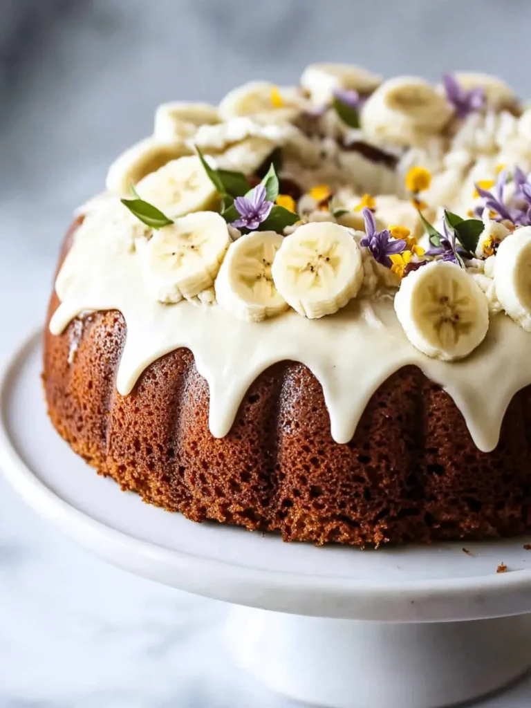 Mother's Day Banana Cake with Cream Cheese Frosting