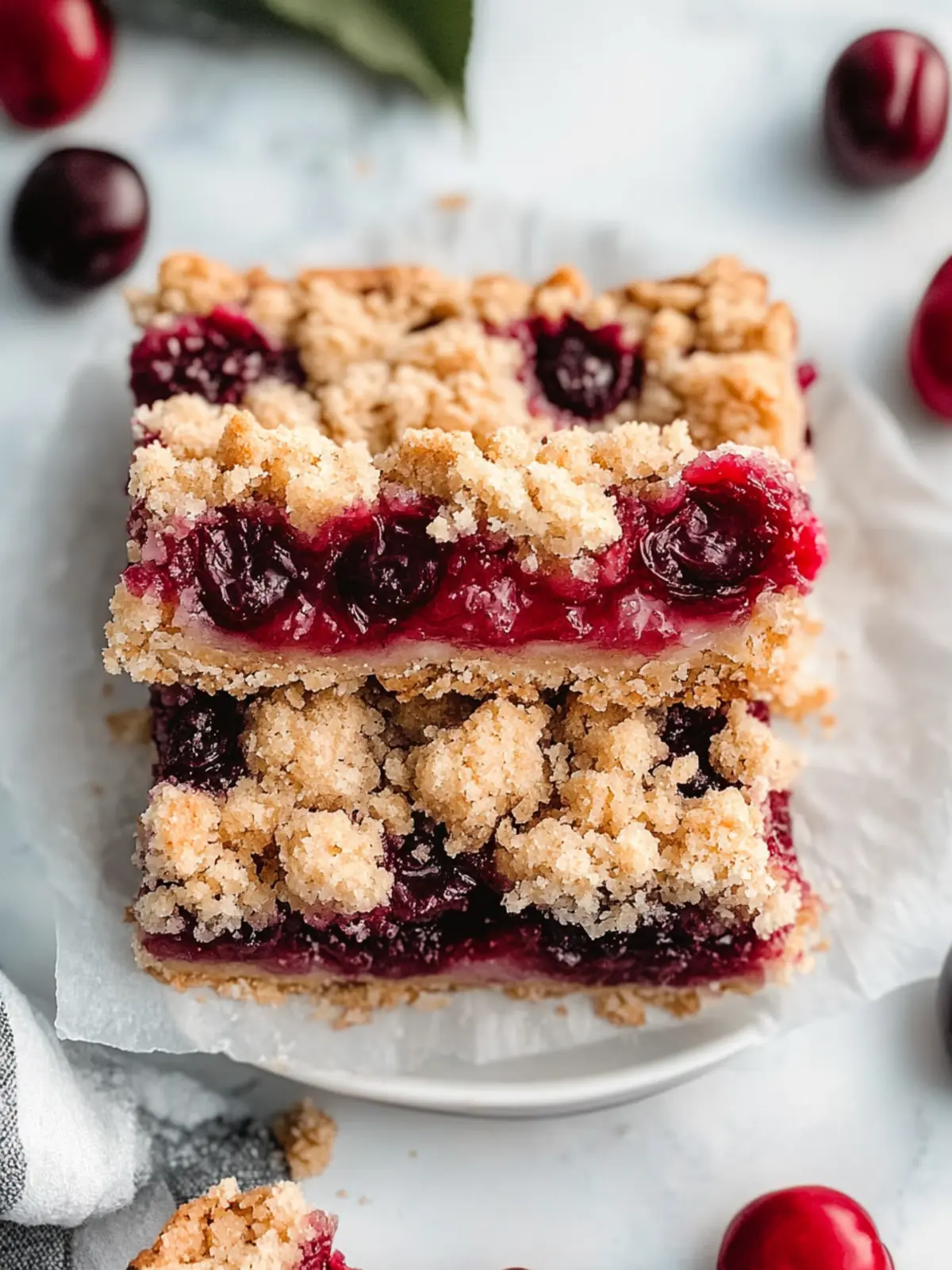 Gluten-Free Cherry Pie Crumb Bars