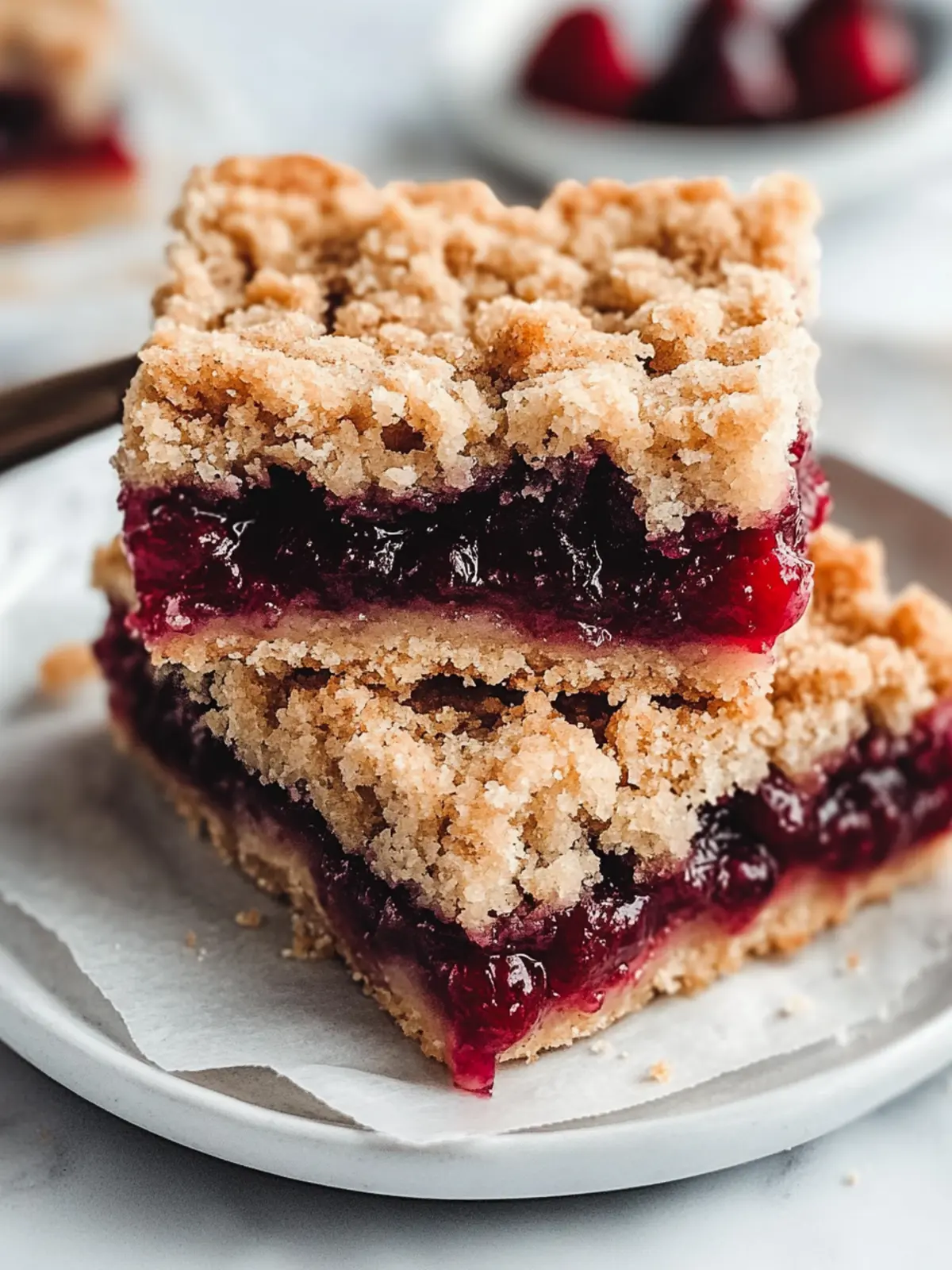 Gluten-Free Cherry Pie Crumb Bars