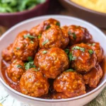 Cinco de Mayo Crockpot Enchilada Meatballs