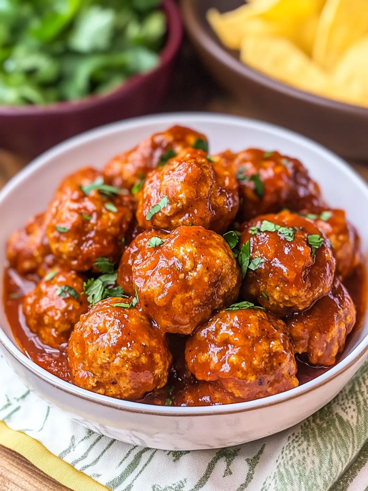 Cinco de Mayo Crockpot Enchilada Meatballs