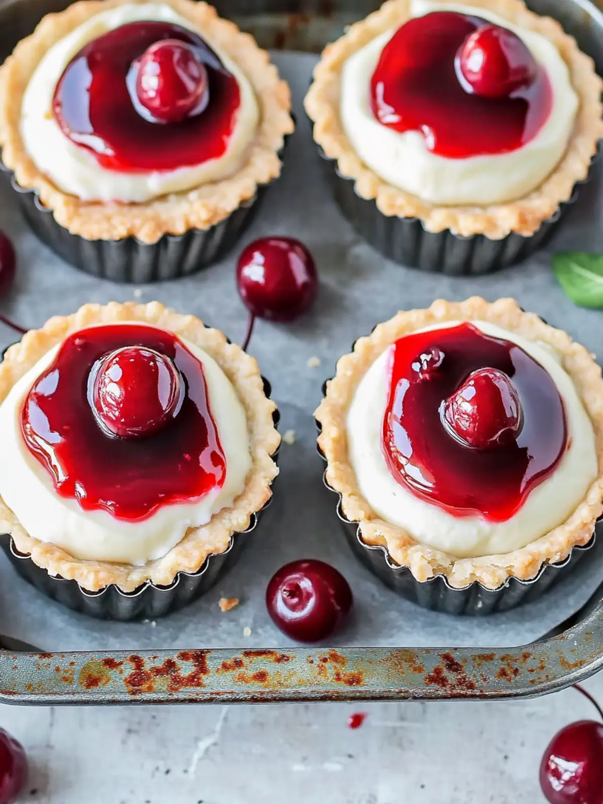 Cherry Cream Cheese Tarts