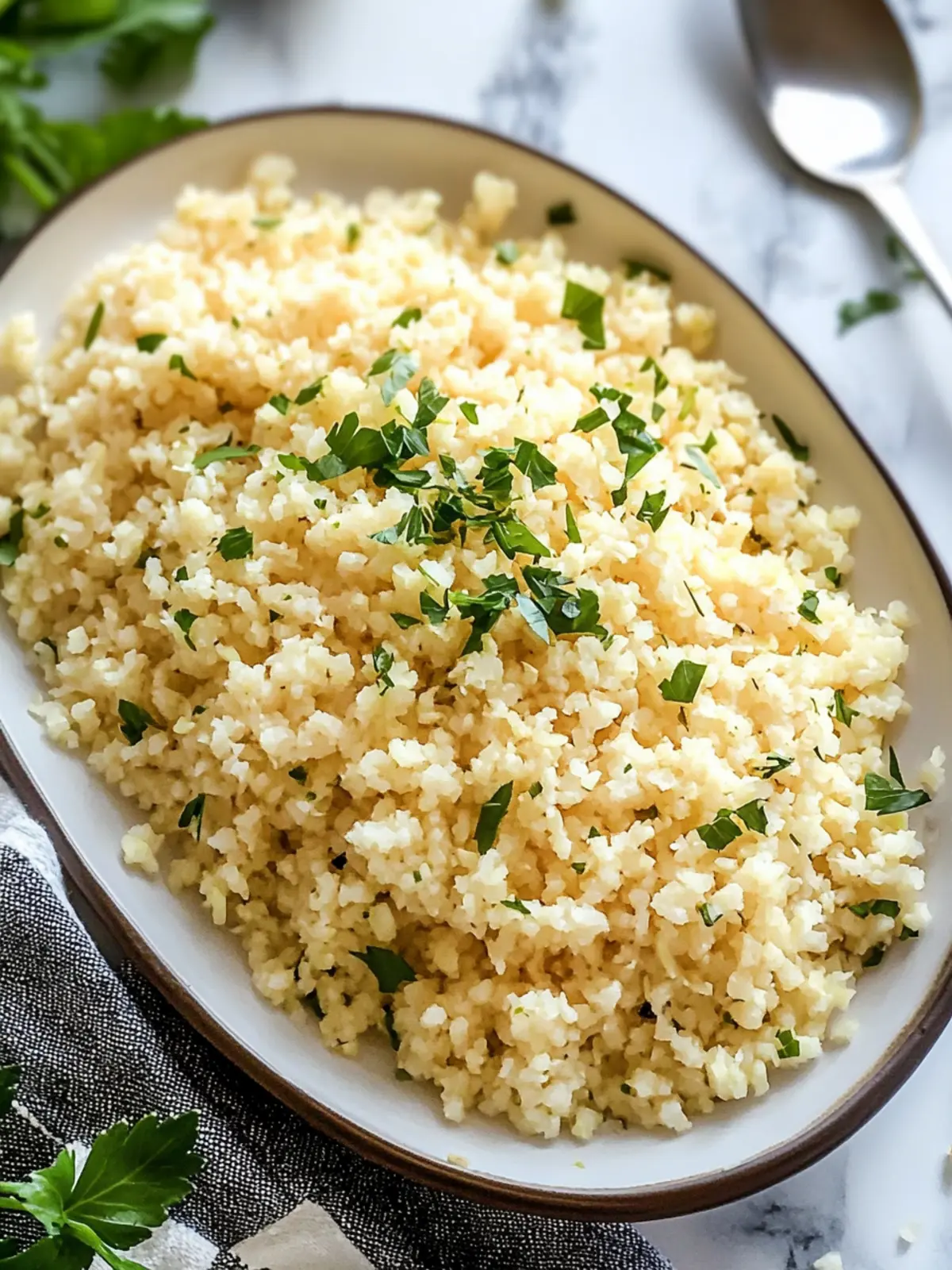 Garlic Herb Cauliflower Rice