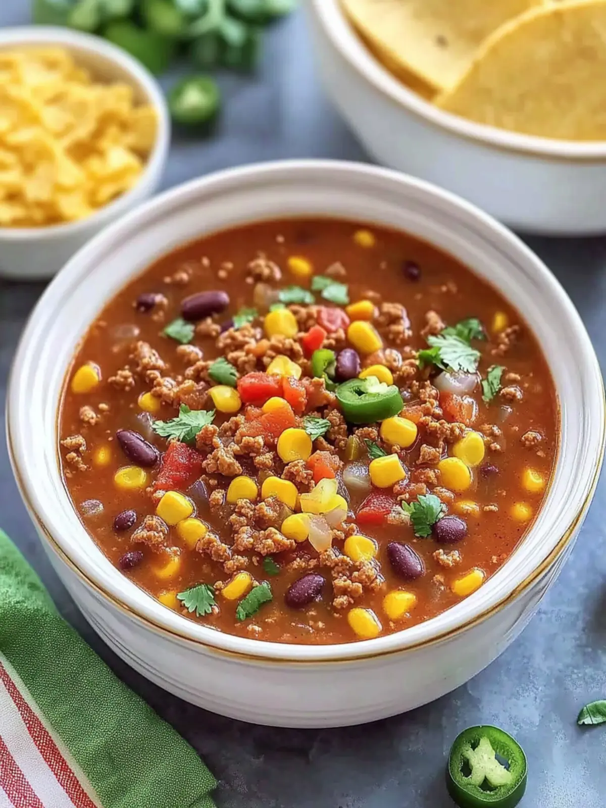 Cinco de Mayo Classic Crockpot Ground Beef Taco Soup