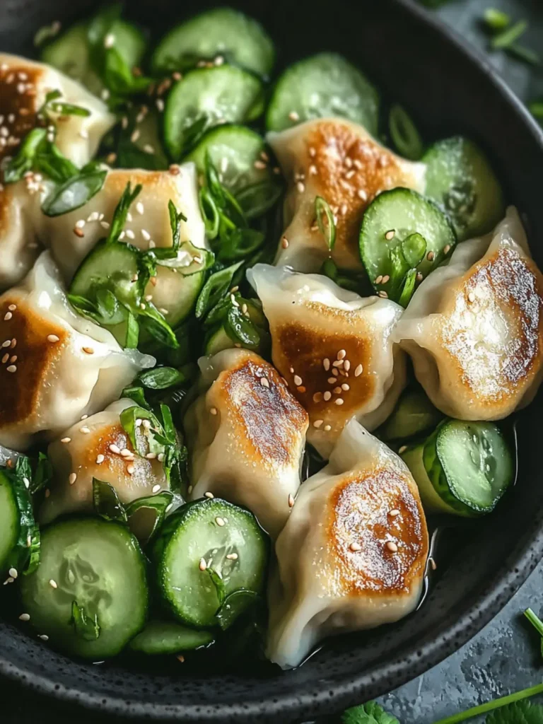 Dumpling and Smashed Cucumber Salad