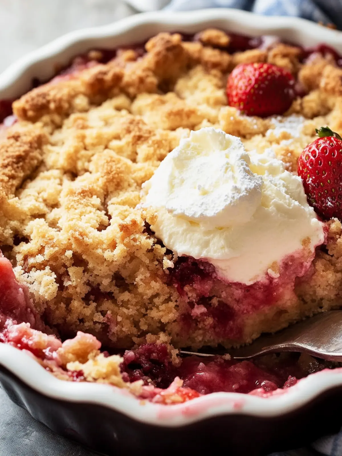 Mother's Day Strawberry Dump Cake