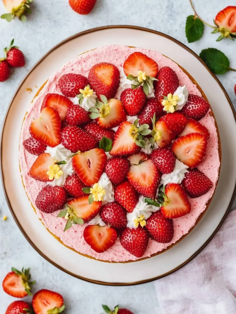 Mother's Day Strawberry Cake