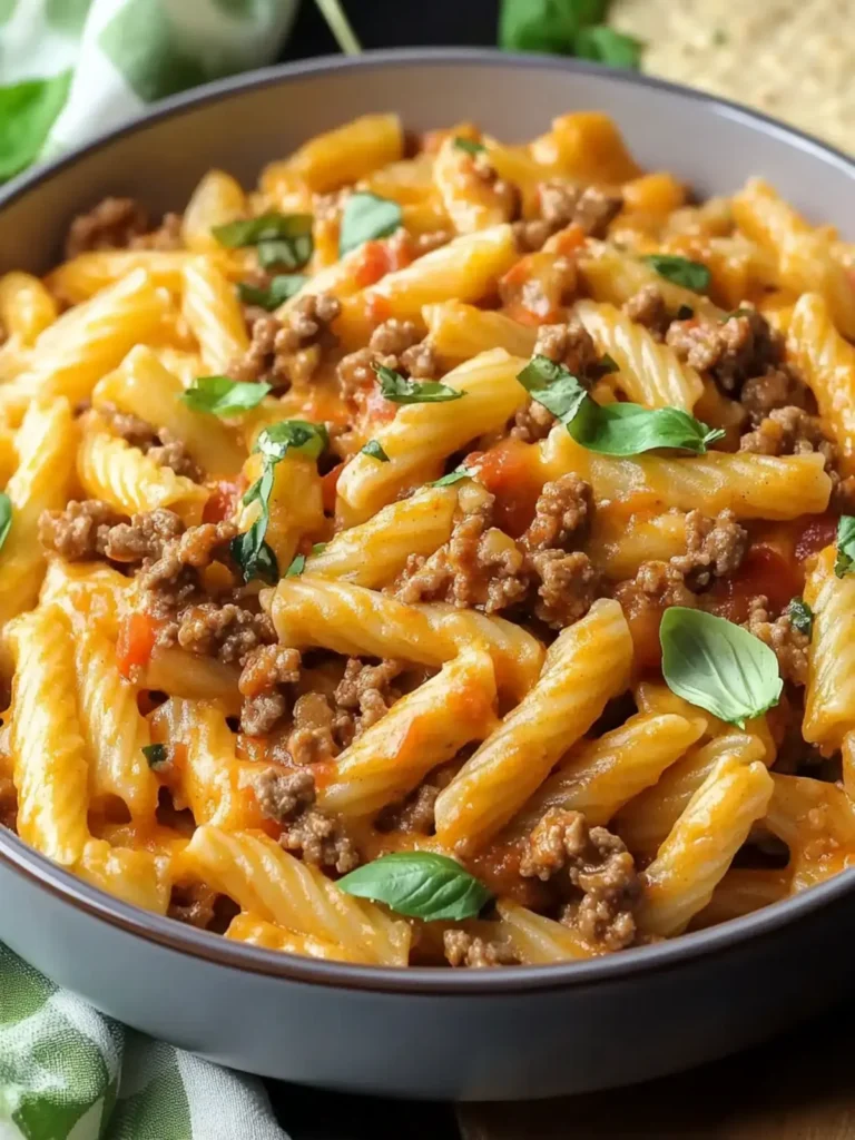 Cinco de Mayo Rich Cheesy Ground Beef Pasta
