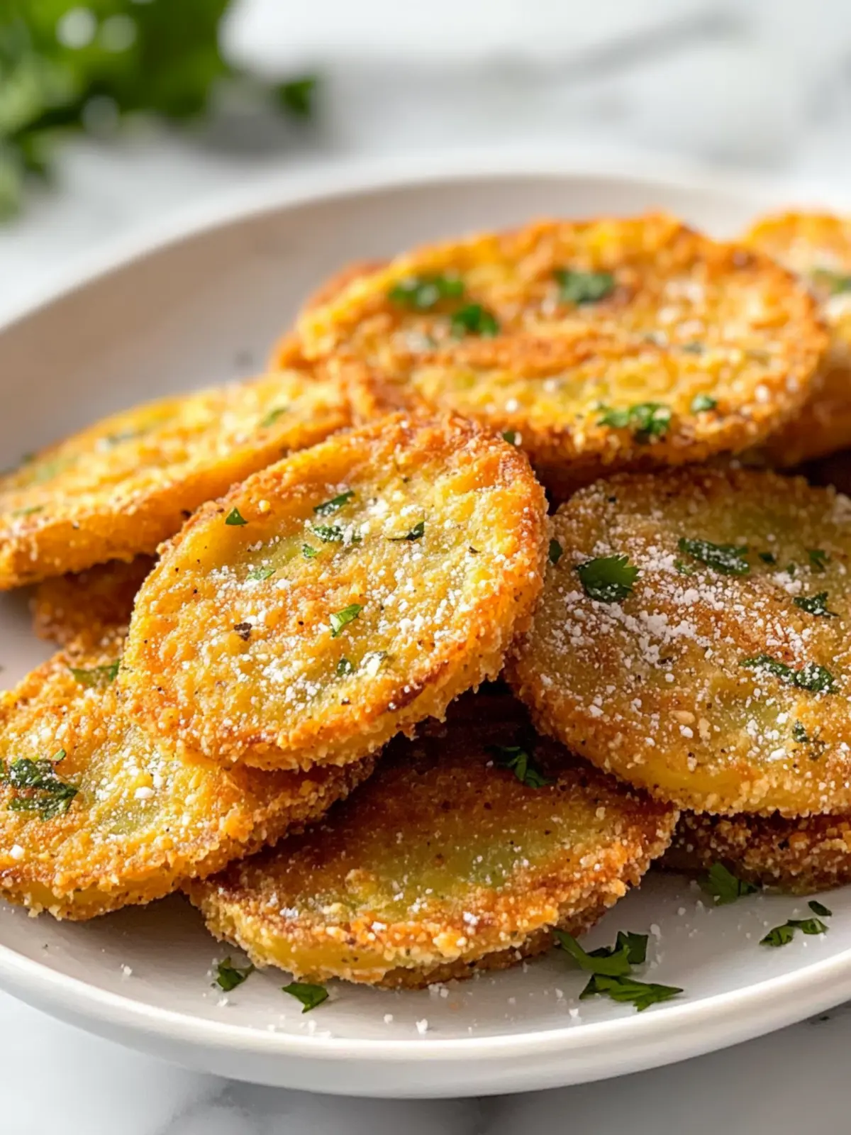 Cinco de mayo Vegan and Gluten-Free Air Fryer Fried Green Tomatoes