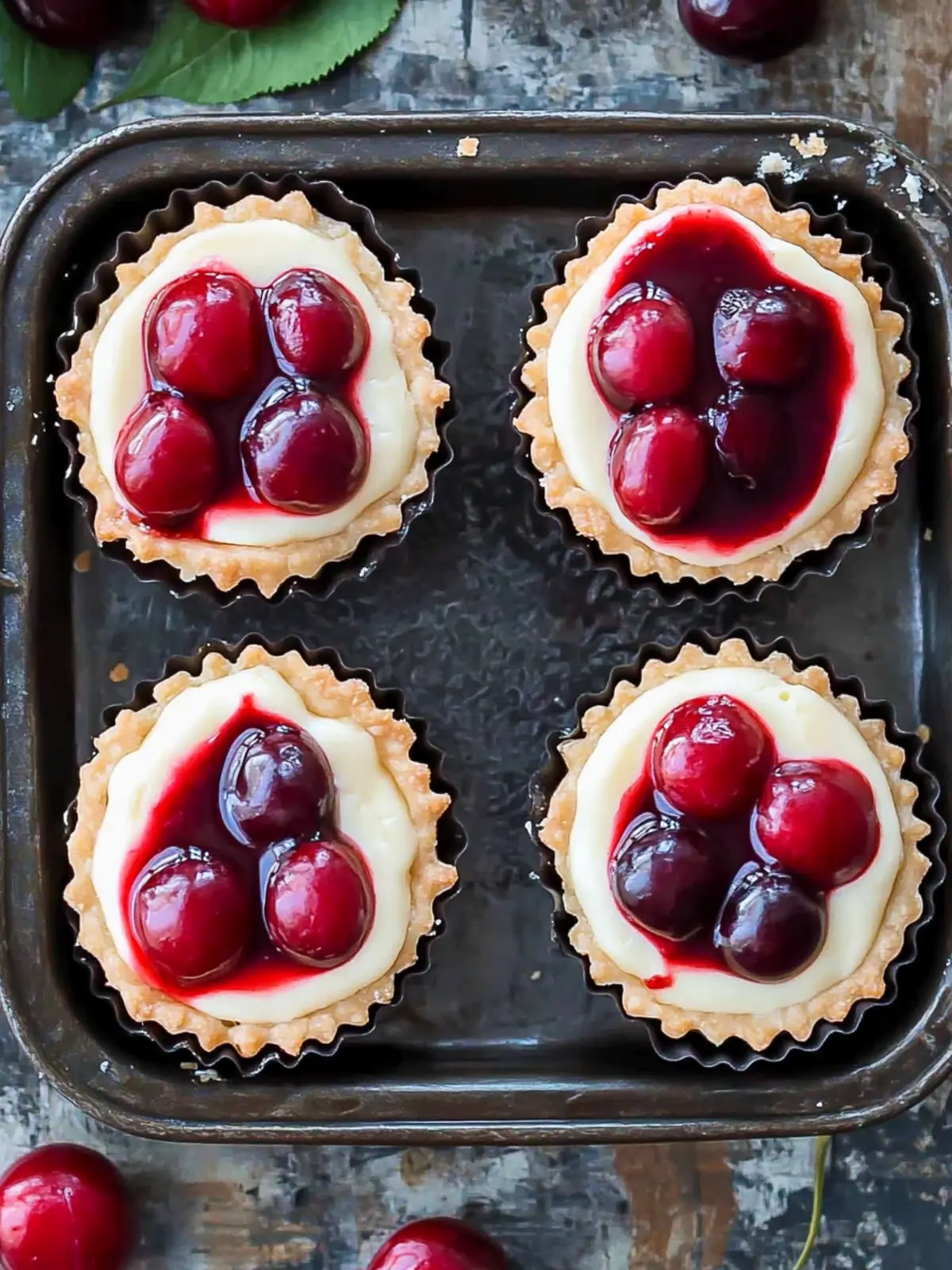 Cherry Cream Cheese Tarts