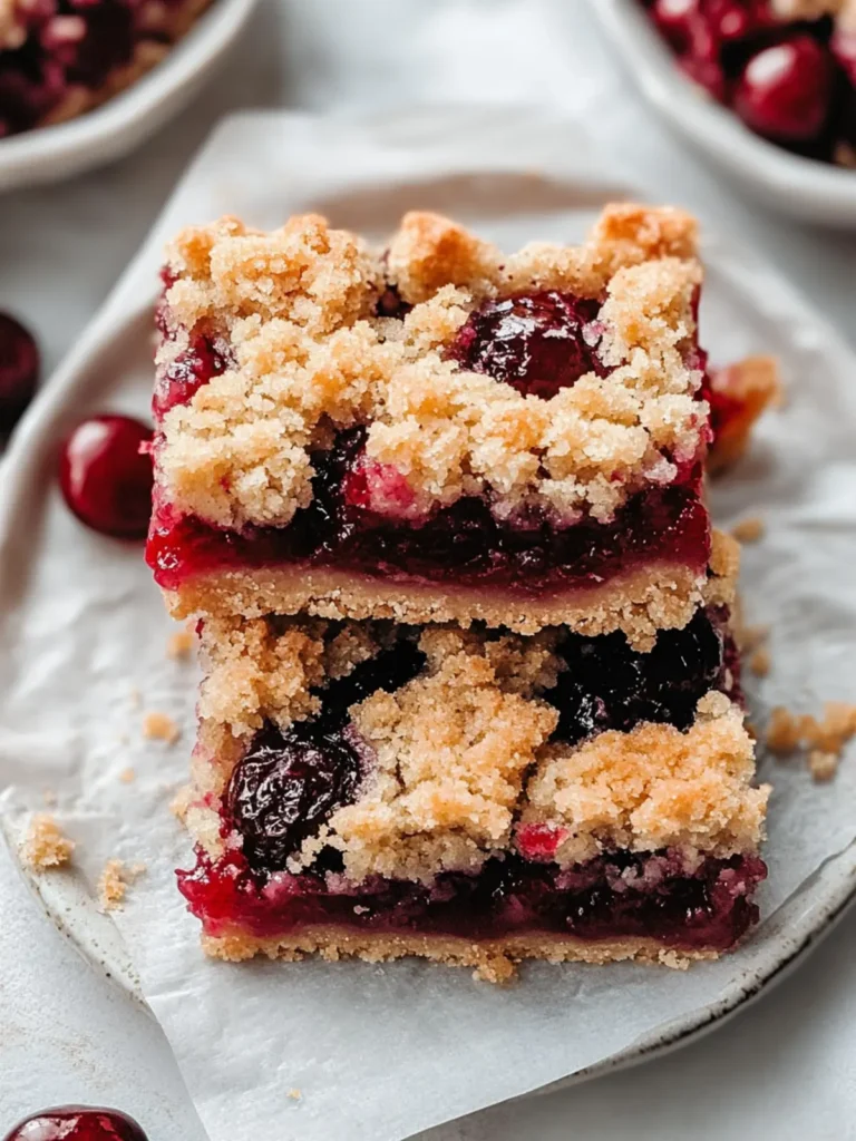 Gluten-Free Cherry Pie Crumb Bars