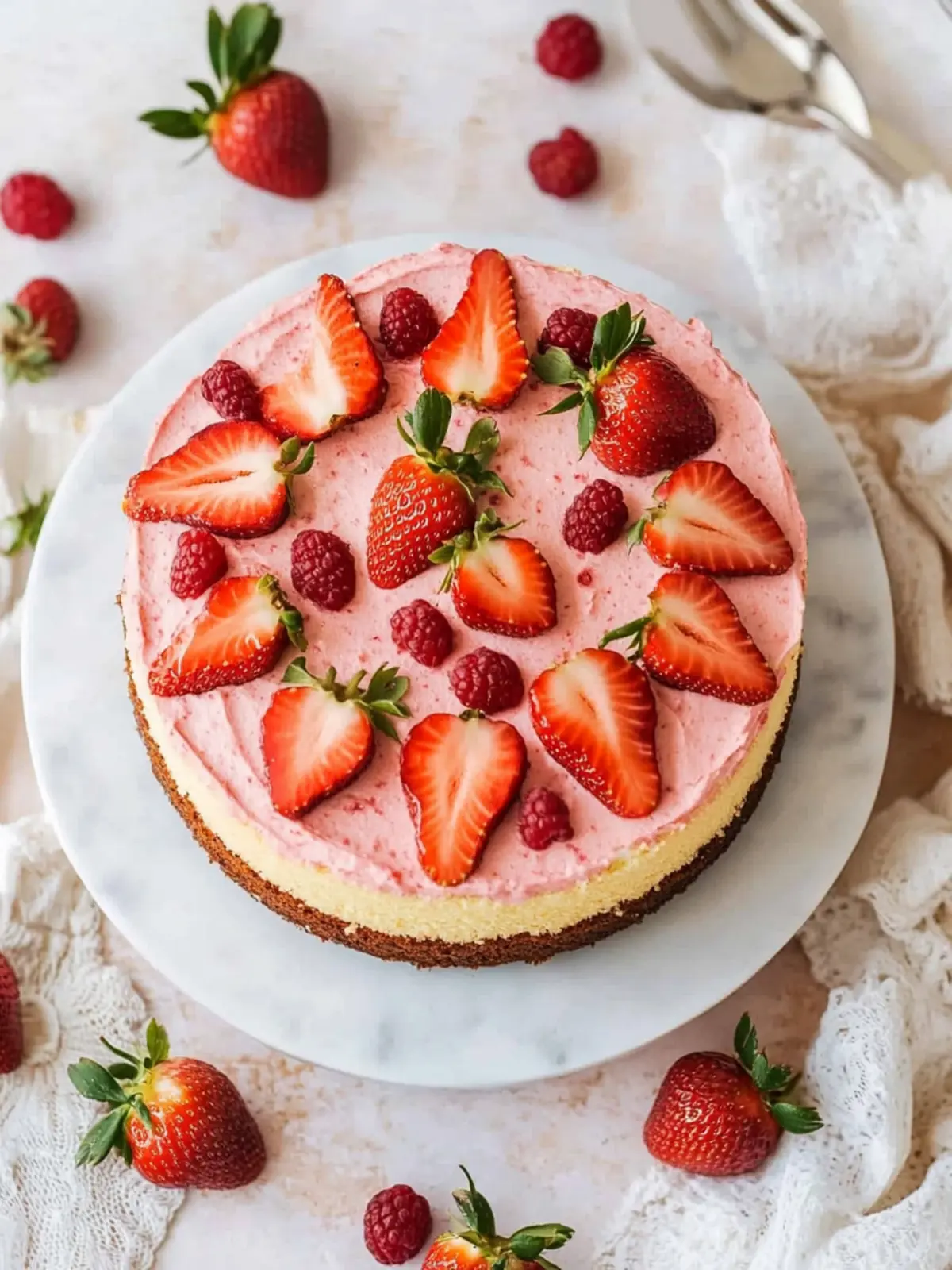 Mother's Day Strawberry Cake