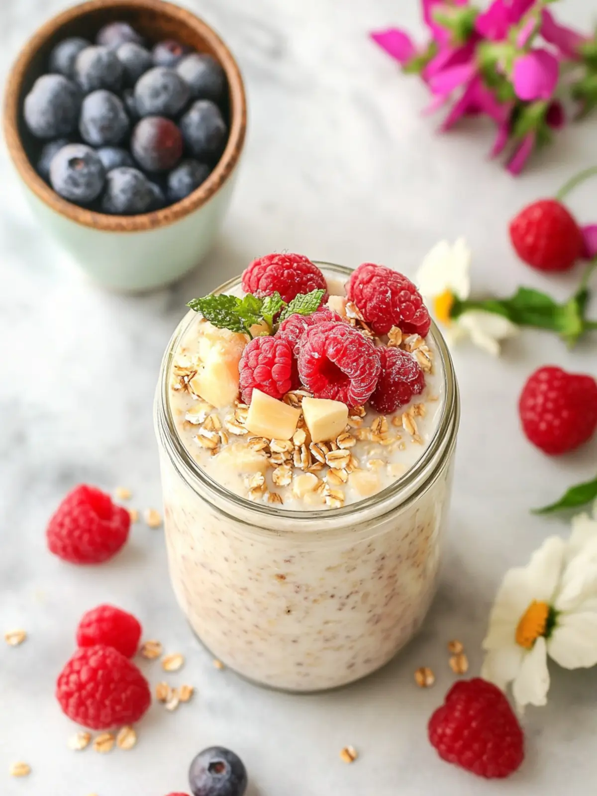 Mother's Day  5 Minute High Protein Overnight Oats Recipe