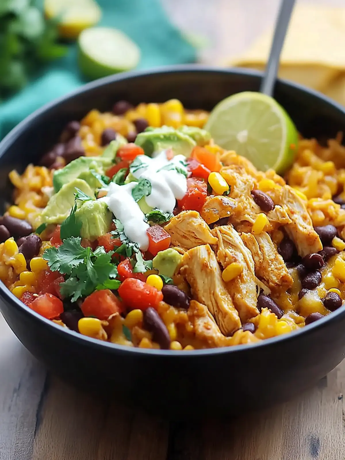 One-Pot Chicken Burrito Bowl Recipe