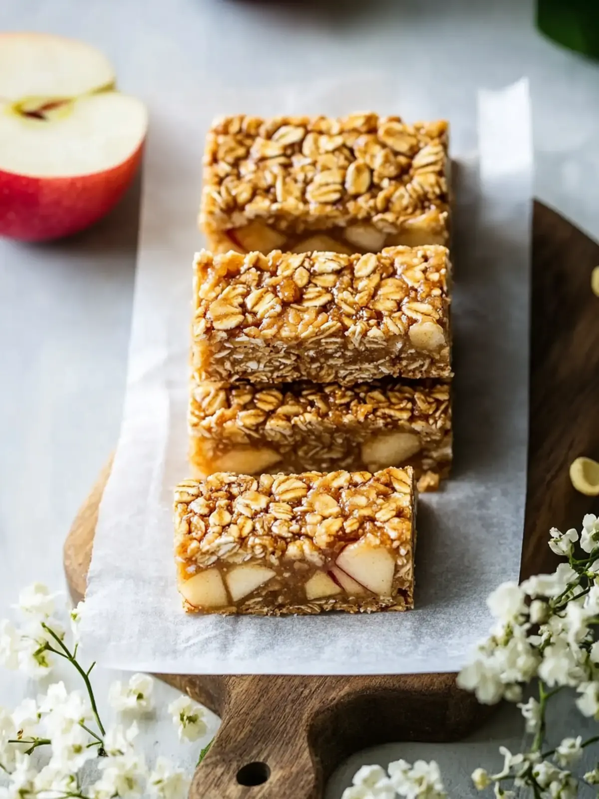 Mother's Day No-Bake Apple Peanut Butter Granola Bars