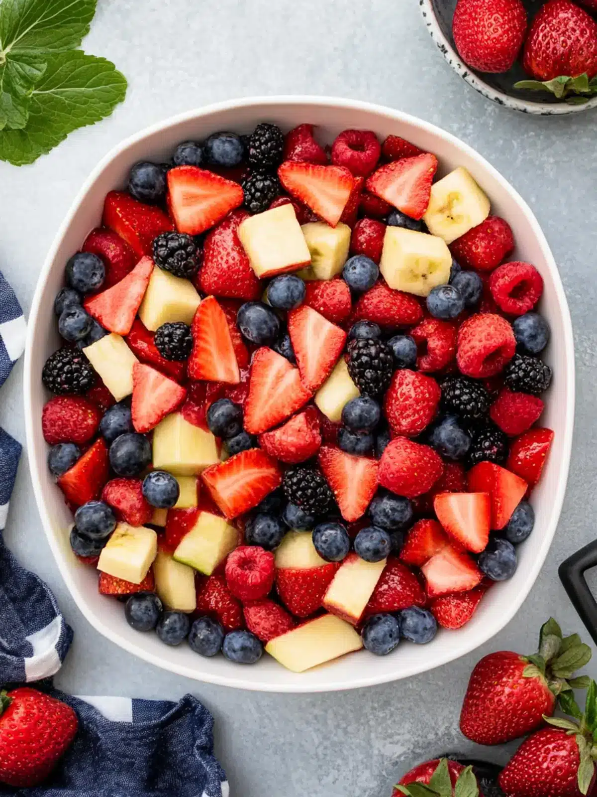 Memorial Day Red White & Blue Fruit Salad for a Festive Feast 5 Memorial Day Red White & Blue Fruit Salad
