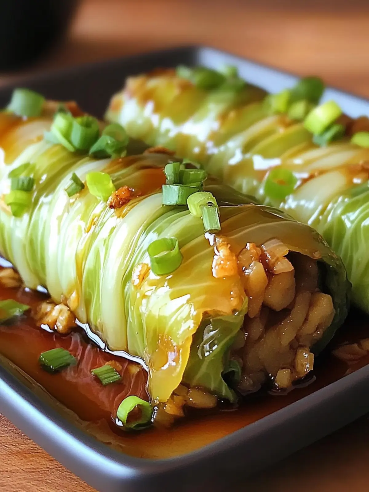 Garlic Soy Napa Cabbage Rolls