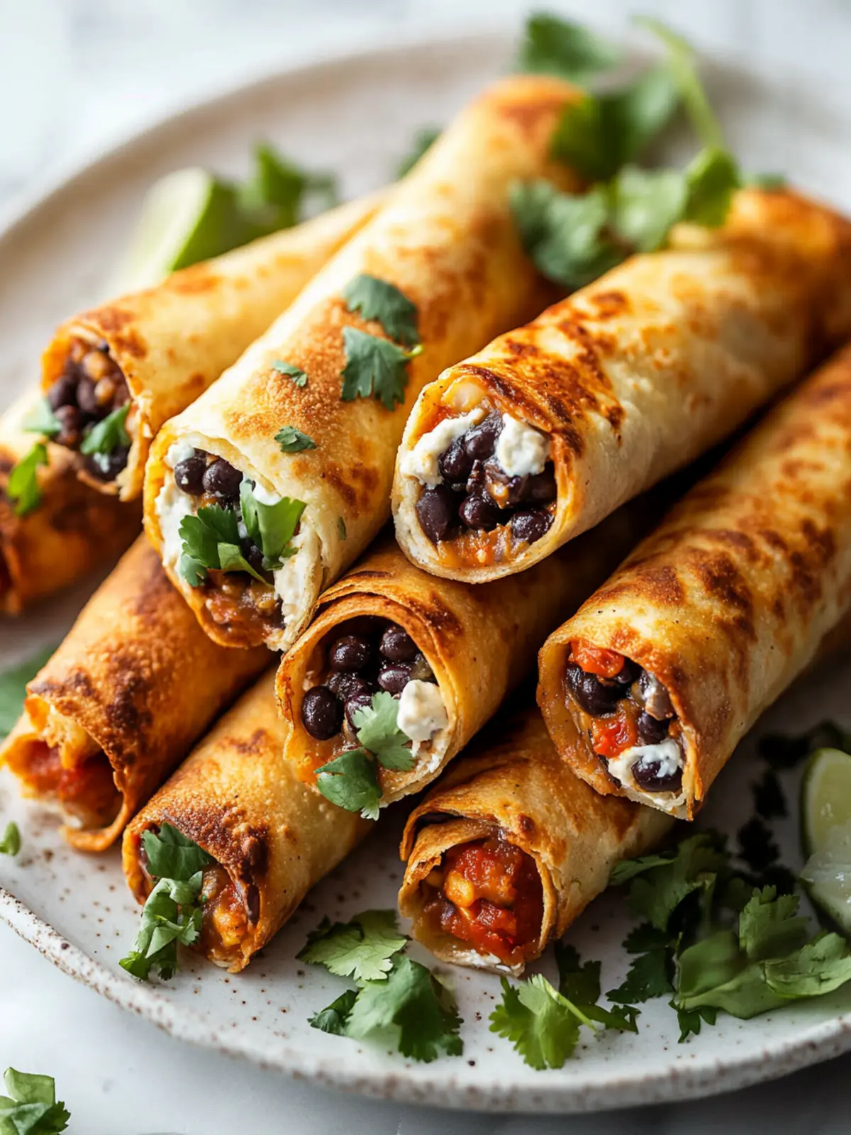Black Bean Flautas (Taquitos)