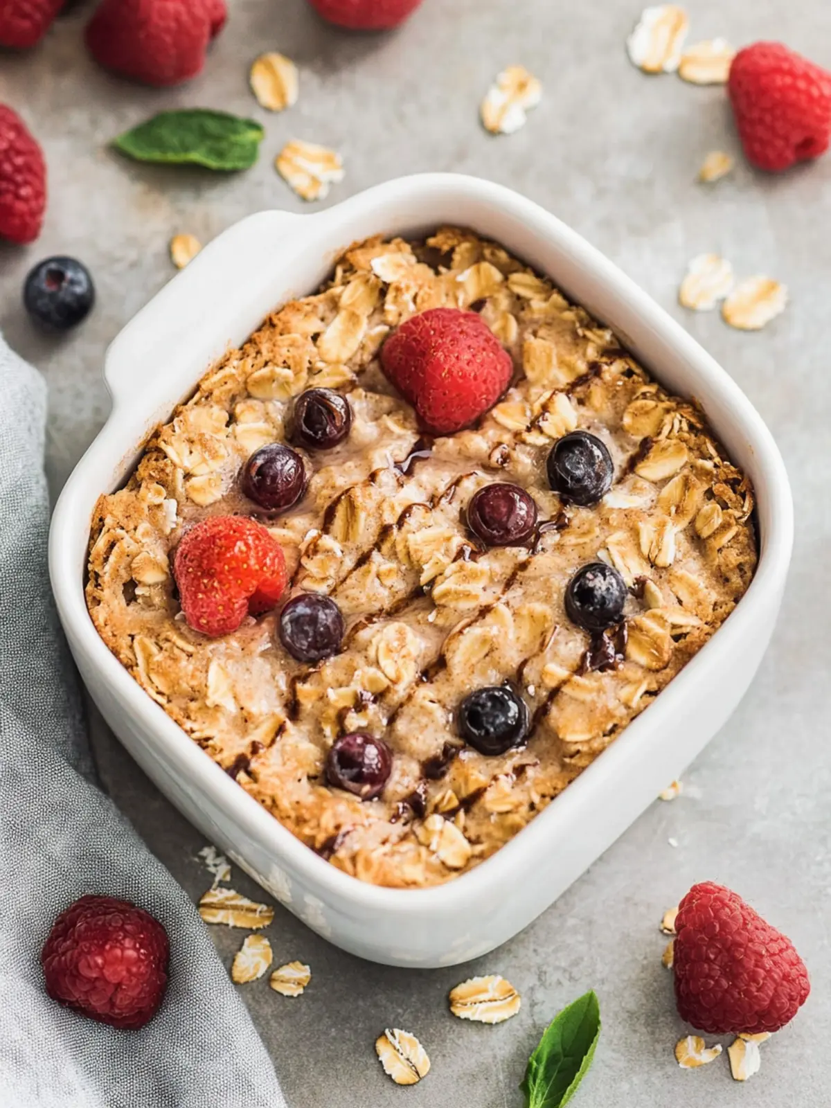 Memorial Day Baked Oats
