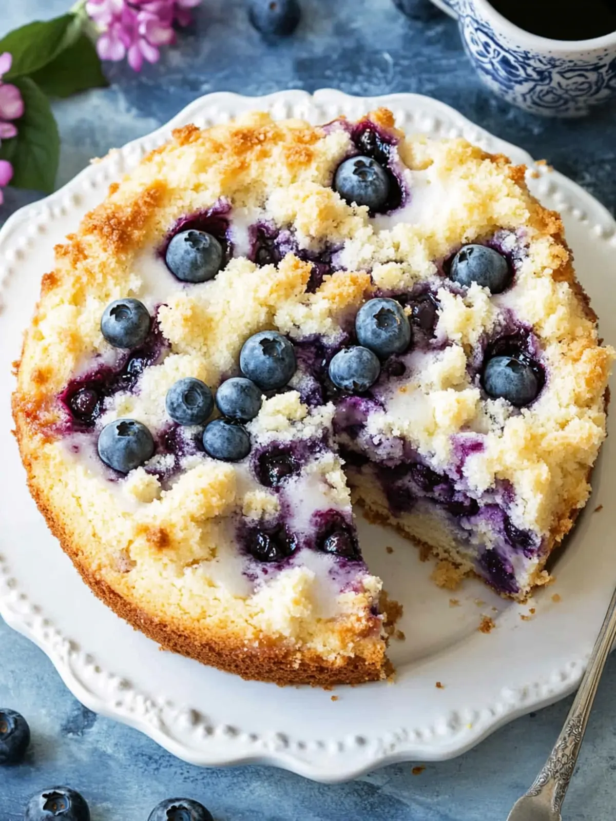 Blueberry Cream Cheese Coffee Cake