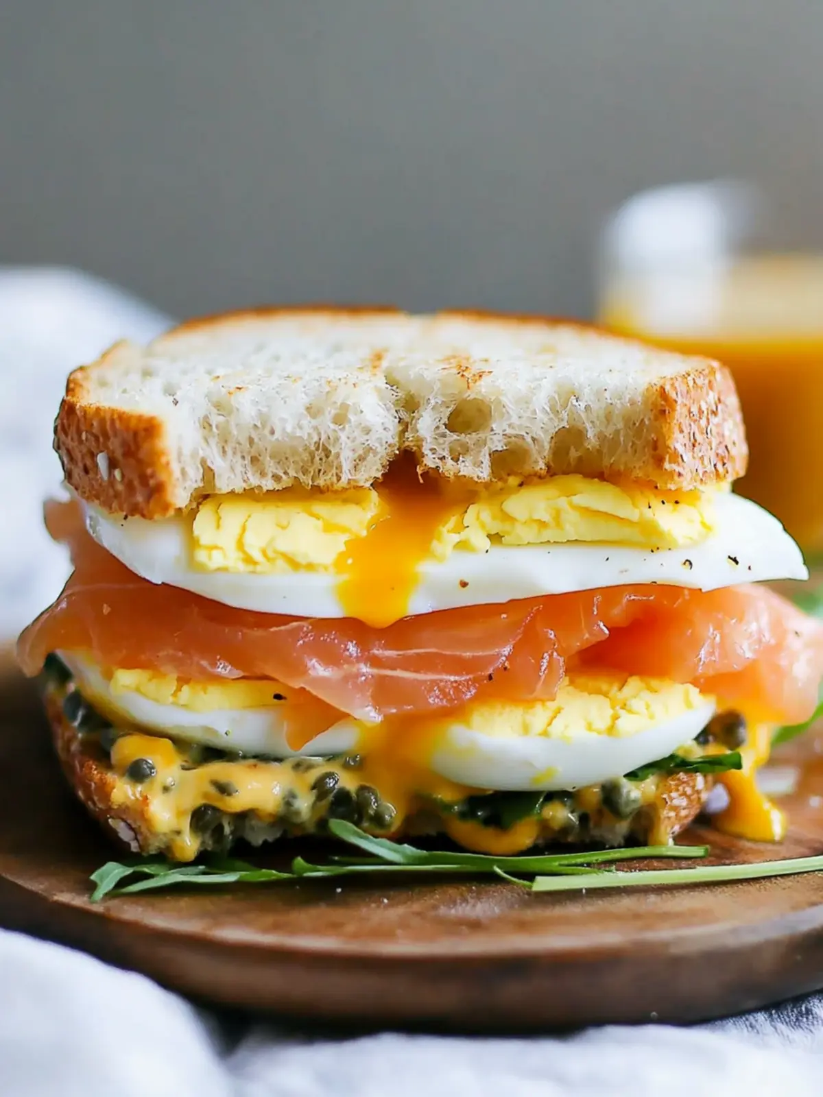 Indulge Mom with a Smoked Salmon Egg Sandwich Delight 4 Mother's Day Smoked Salmon Egg Sandwich With Caper Cream Cheese