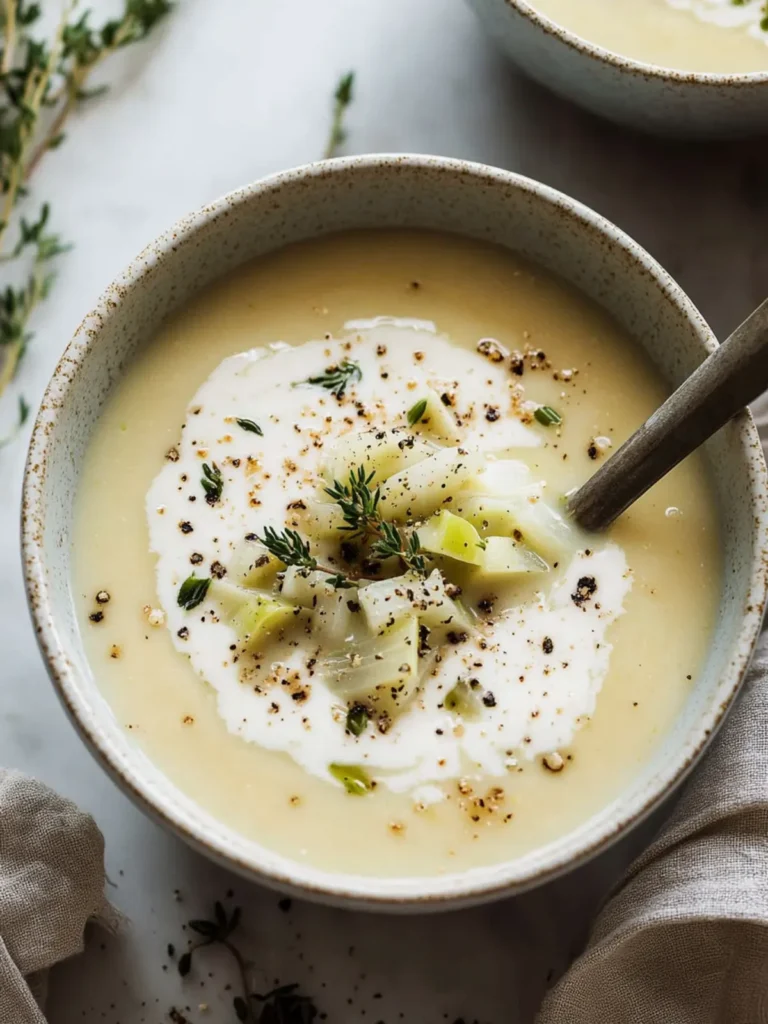 Mother's Day Creamy Leek Soup Without Potatoes