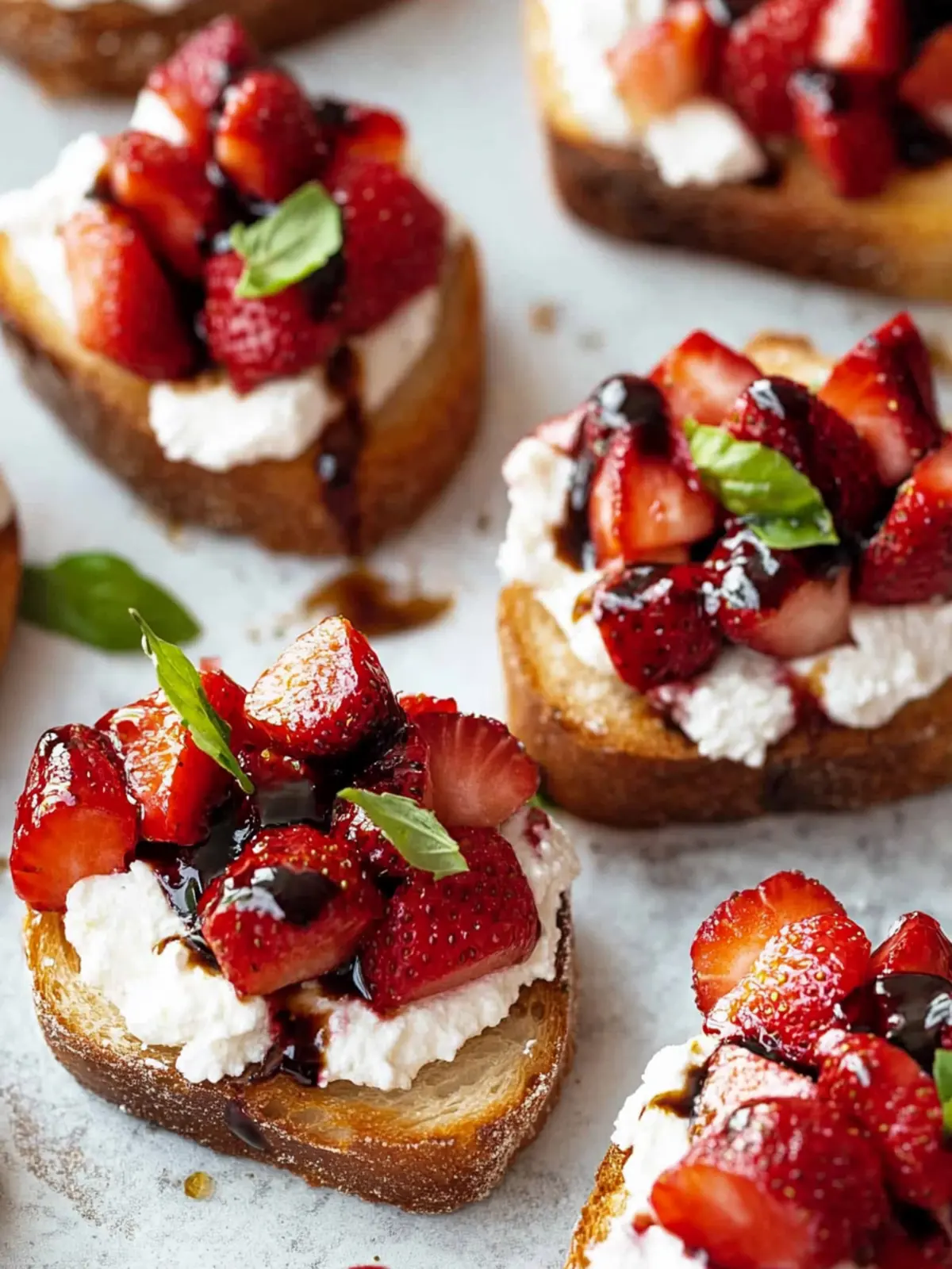 Delicious Cinco de Mayo Crostini with Balsamic Strawberries 2 Cinco de Mayo Crostini with Balsamic Strawberries and Ricotta