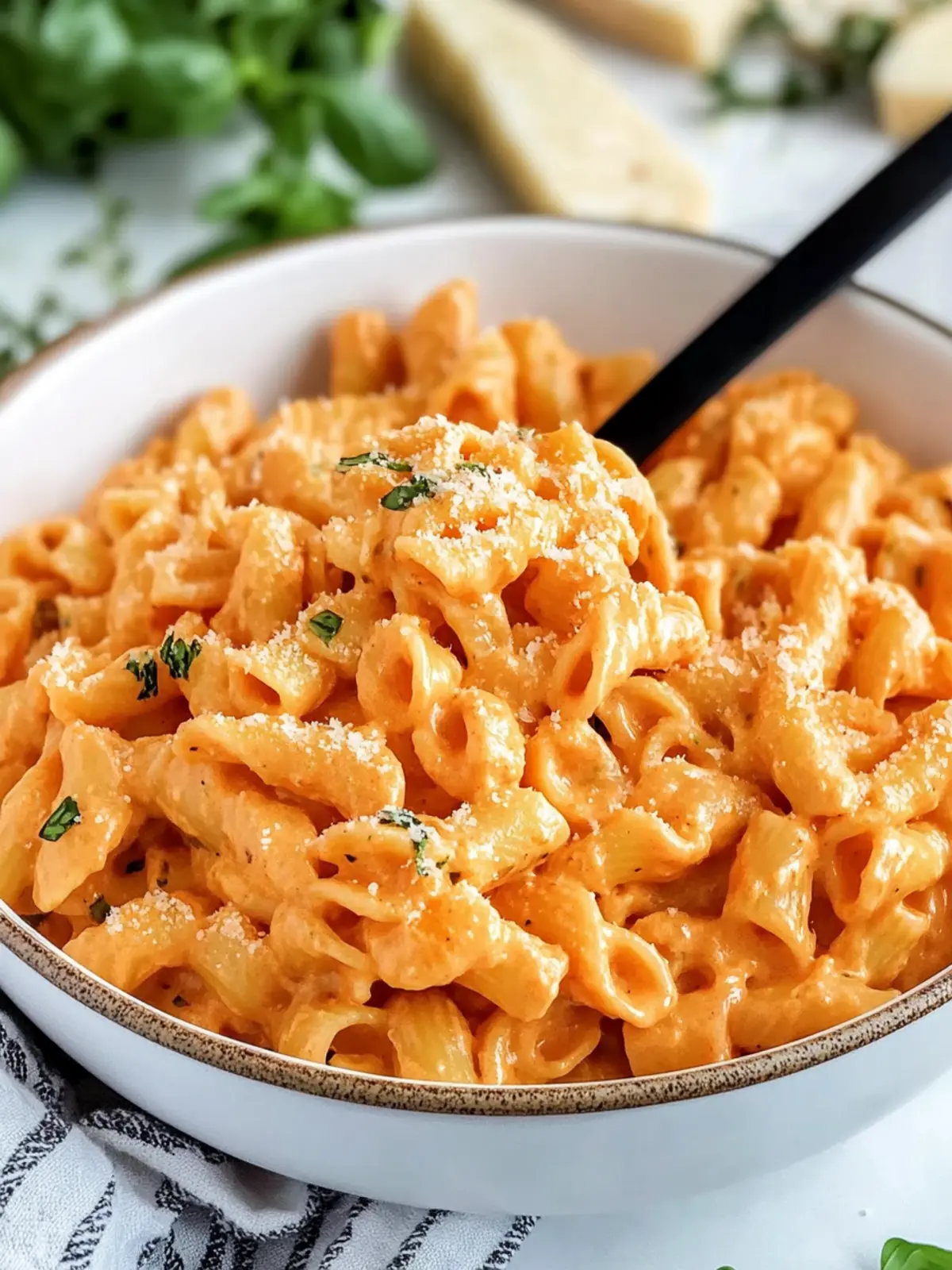 Cinco de Mayo Vegan Creamy Tomato Pasta With Herbs