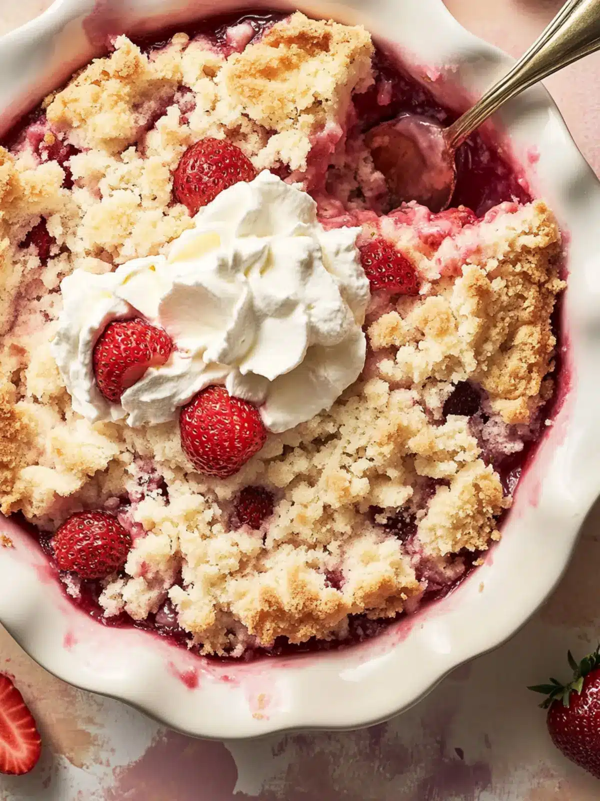 Mother's Day Strawberry Dump Cake