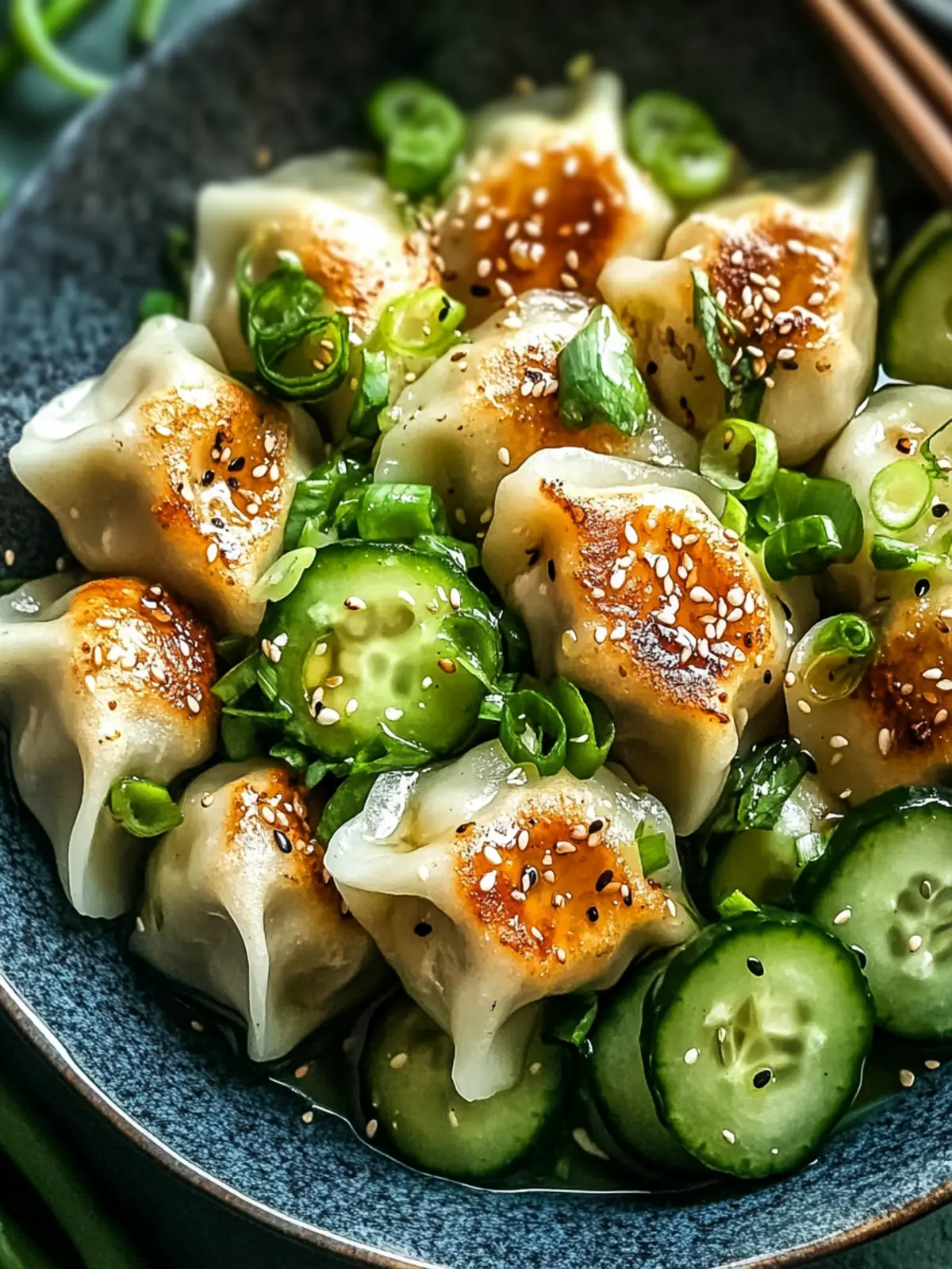 Dumpling and Smashed Cucumber Salad