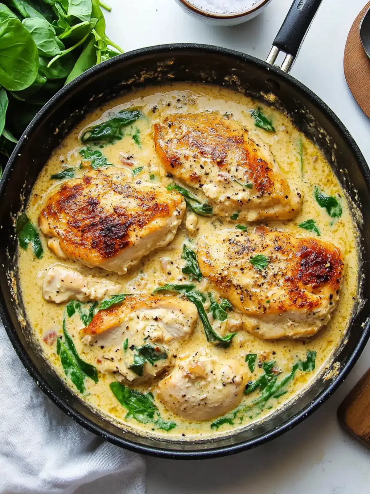 One-Pan Creamy Tuscan Chicken with Spinach and Zesty Flavors 4 One-Pan Creamy Tuscan Chicken