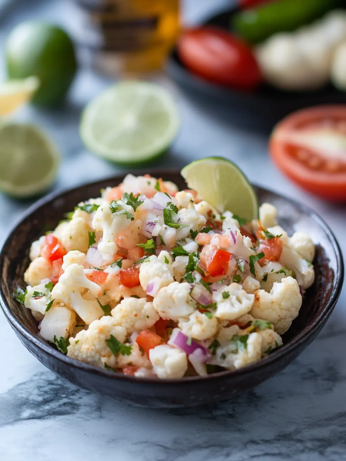Cinco de Mayo Mexican Cauliflower Ceviche