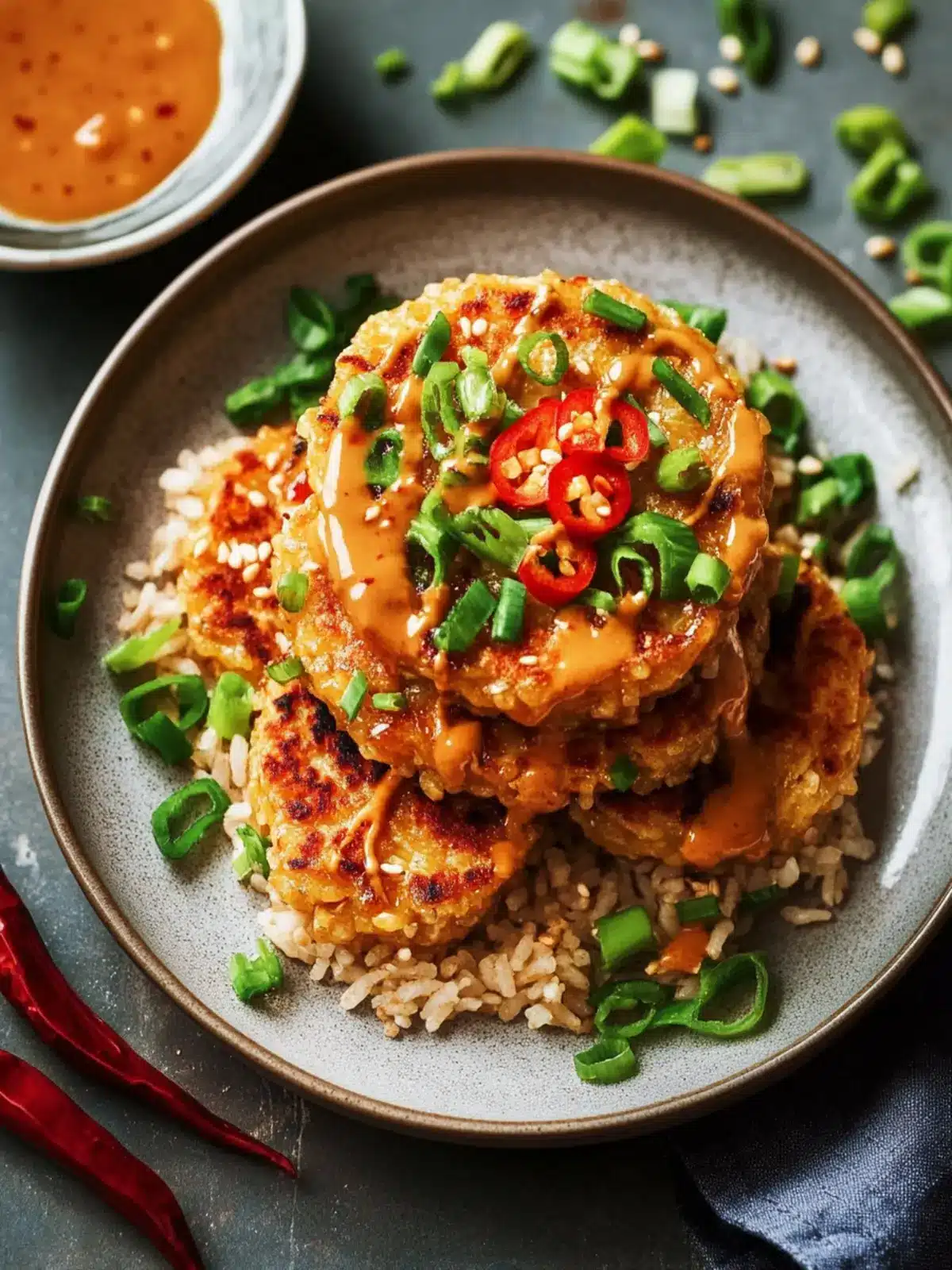 Crispy Rice Cakes with Spicy Peanut Sauce You’ll Crave 2 Crispy Rice Cakes with Spicy Peanut Sauce Recipe