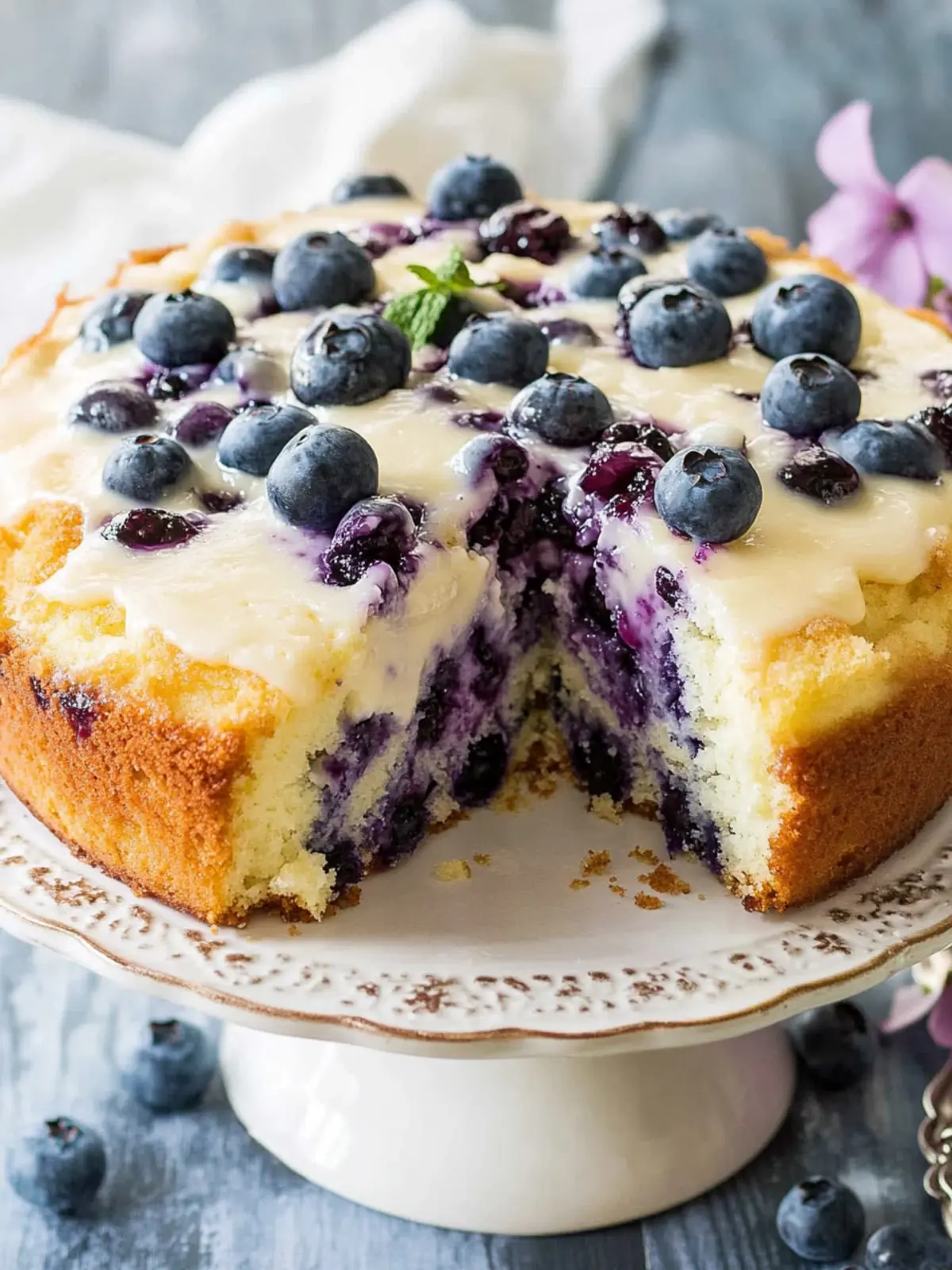 Blueberry Cream Cheese Coffee Cake
