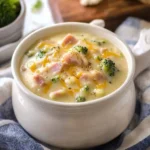 Cheesy Ham Broccoli Soup