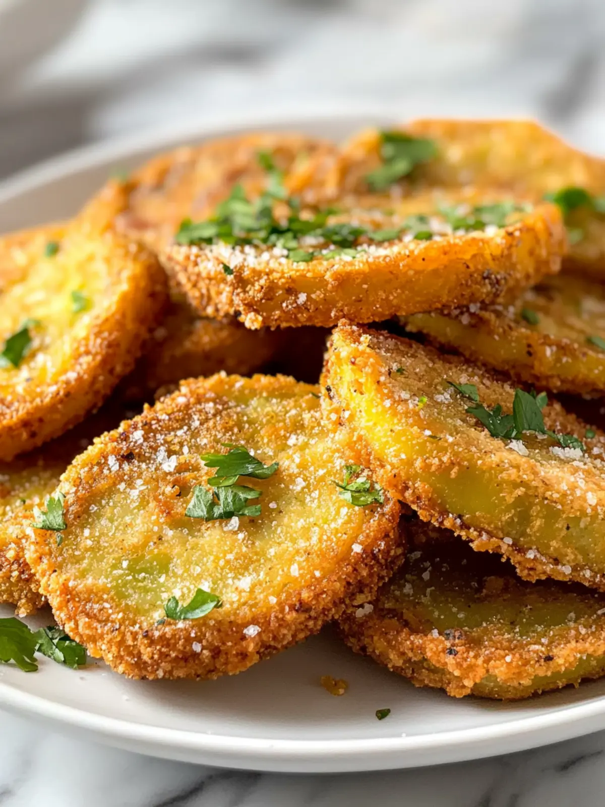 Cinco de mayo Vegan and Gluten-Free Air Fryer Fried Green Tomatoes