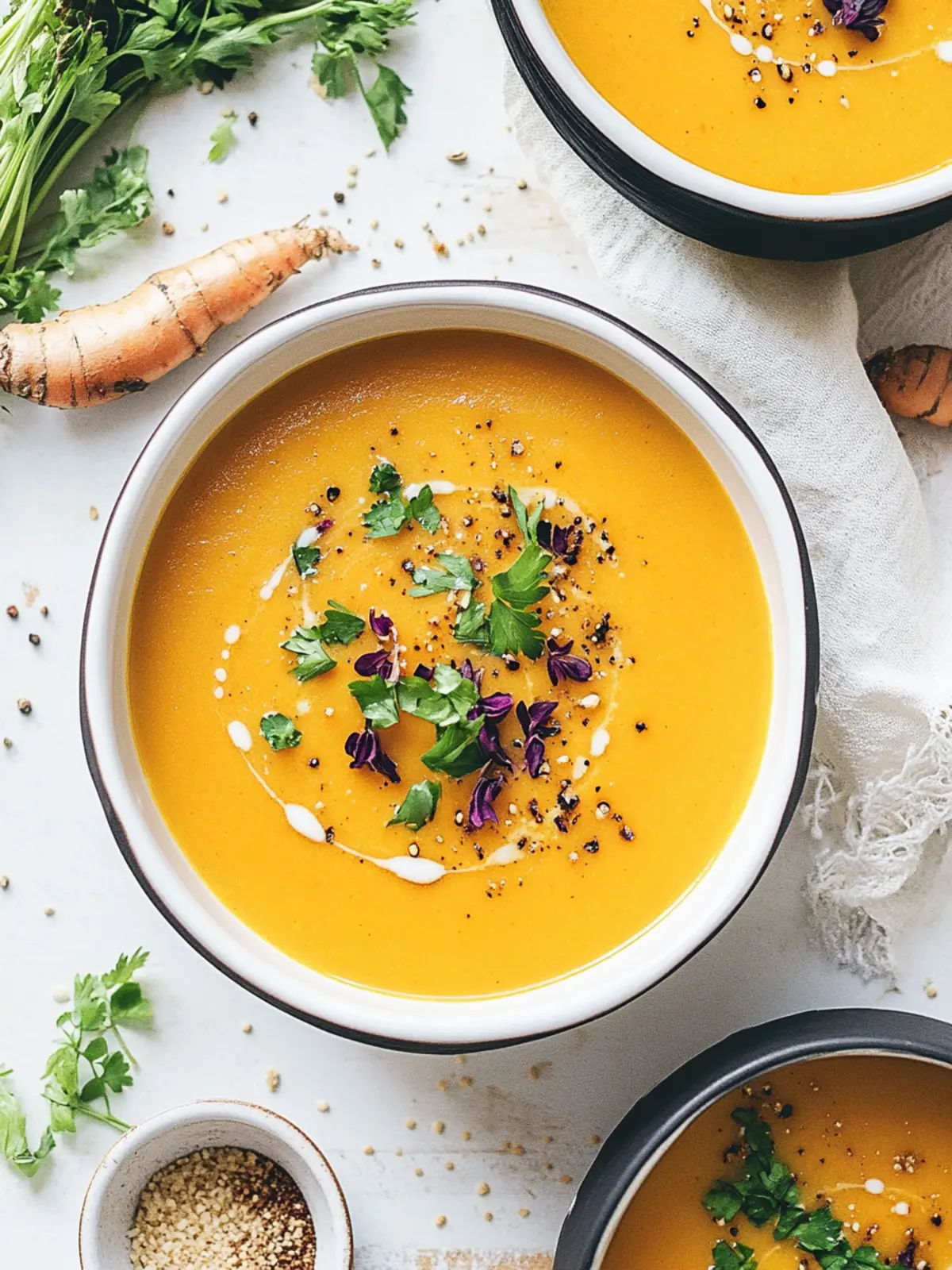 Mother's Day Vegan Carrot Ginger Soup