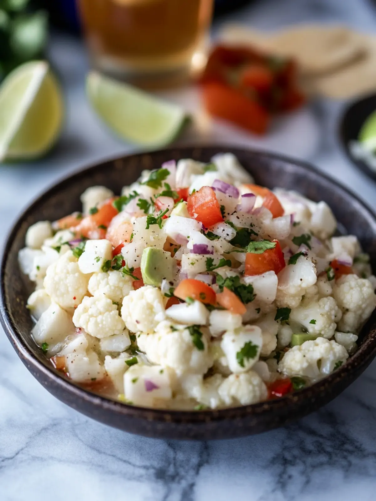 Cinco de Mayo Mexican Cauliflower Ceviche